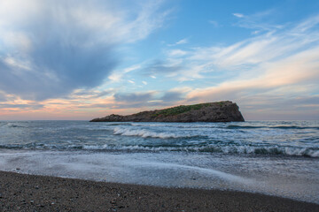 sea, mediterranean, mediterranean sea, blue, nature, ocean, water, summer, island, travel, vacation, beautiful, coast, landscape, tourism, seascape, beach, view, sky, shore, holiday, europe, Algeria.