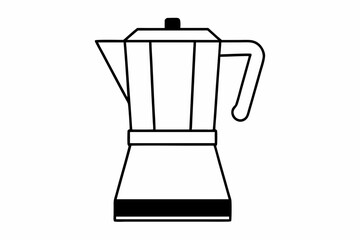 
coffee maker vector silhouette, cafetera icon vector art illustration
