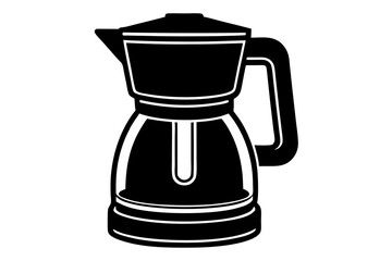 
coffee maker vector silhouette, cafetera icon vector art illustration
