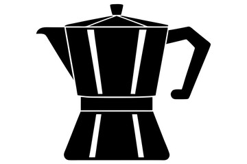 
coffee maker vector silhouette, cafetera icon vector art illustration
