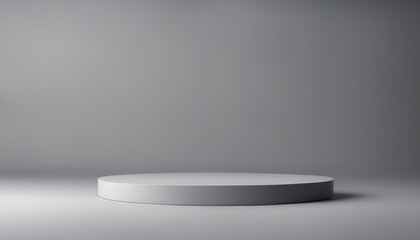 Minimal podium for product display stand pedestal studio gray color background 3d rendering