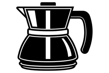 
coffee maker vector silhouette, cafetera icon vector art illustration
