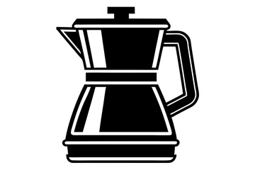 
coffee maker vector silhouette, cafetera icon vector art illustration
