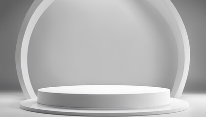 white round stand podium for placing products 3D background
