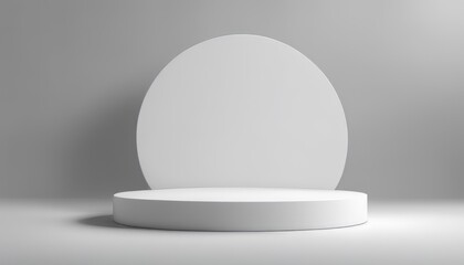 white round stand podium for placing products 3D background