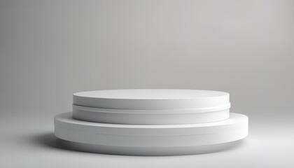 white round stand podium for placing products 3D background
