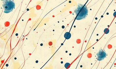 Colorful polka dot pattern on beige background for fashion and art theme design concept