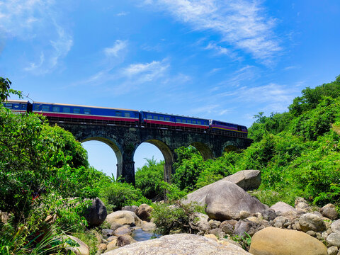 Don Ca railway bridge on Hai Van pass, connecting Da Nang city with Hue city.