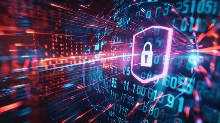 Fototapeta premium Digital Security and Network Protection