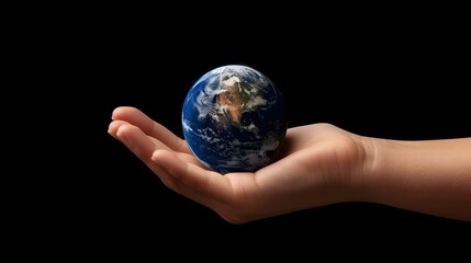 Hand Holding a Globe: A hand holding a small globe, representing travel and global connections.
