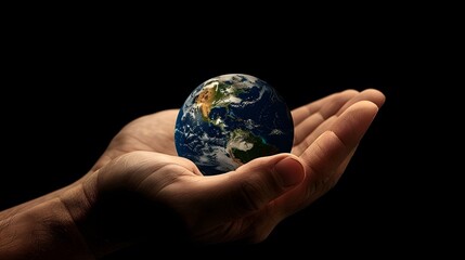 Hand Holding a Globe: A hand holding a small globe, representing travel and global connections.
