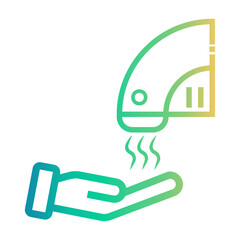 automatic hand dryer Line Gradient Icon