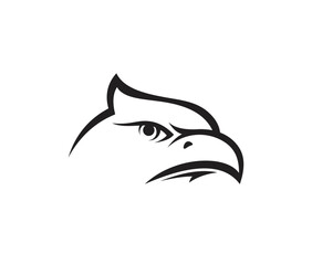 Falcon hawk eagle head icon logo vector. Eagle bird predator wildlife logo illustration