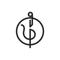 needle and thread logo icon