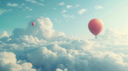 Obraz premium The concept of New Years Eve. Balloon and sky