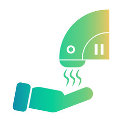 automatic hand dryer Gradient icon