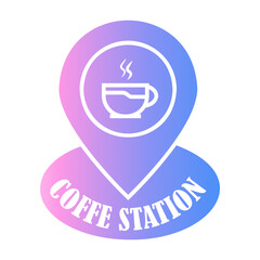 coffee station Gradient icon