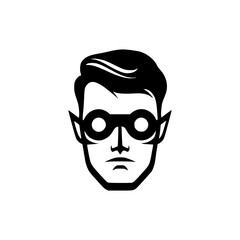 cool superhero profile avatar vector illustration template design