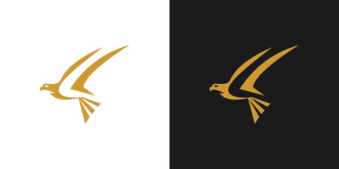 Bird icon logo vector. Animal abstract fly bird logo for business. Design Illustration