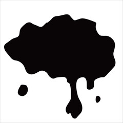 Paint black pigment spray splash stain illustration spots