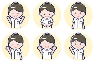 女性ナース01のポーズセット_02