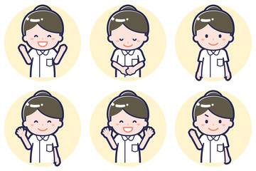 女性ナース01のポーズセット_02