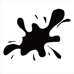 Paint black pigment spray splash stain illustration spots