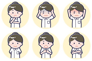 女性ナース01のポーズセット_05