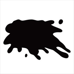 Paint black pigment spray splash stain illustration spots