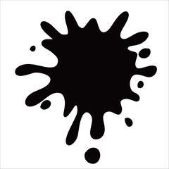 Paint black pigment spray splash stain illustration spots