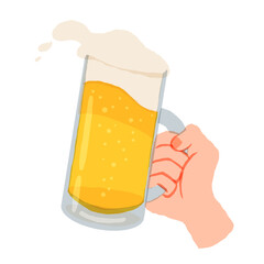 ビールジョッキを持つ手 © ひとさじ