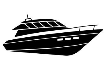Yacht silhouette vector illustration