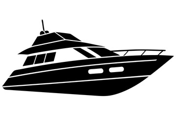Yacht silhouette vector illustration