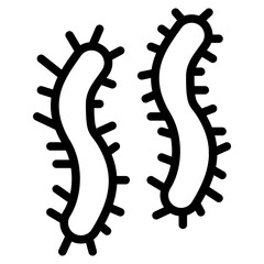 Worm Line Icon Illustration
