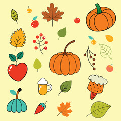 pattern with autumn leaves