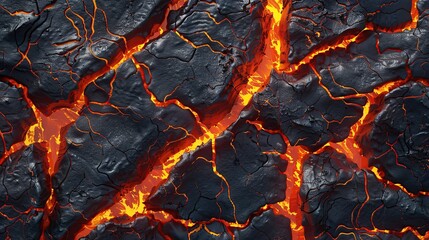 Lava texture fire background rock volcano magma molten hell hot flow flame pattern seamless. Earth lava crack volcanic texture ground fire burn explosion stone liquid black red.