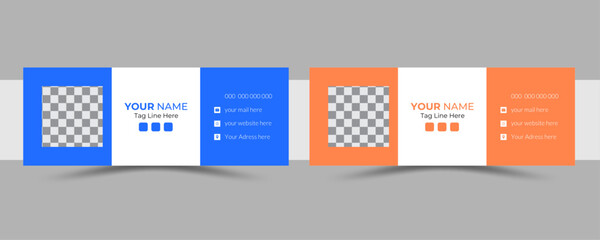 Email signature design and professional facebook banner template