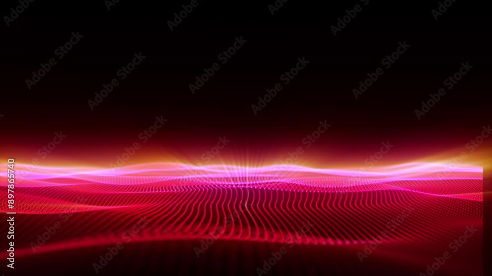 Poster abstract technology with black background. loopable flowing lines animation of an abstract backgroun