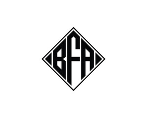 BFA logo design vector template. BFA logo design. © xcoolee