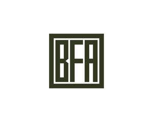 BFA logo design vector template. BFA logo design.