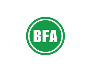 BFA logo design vector template. BFA logo design.