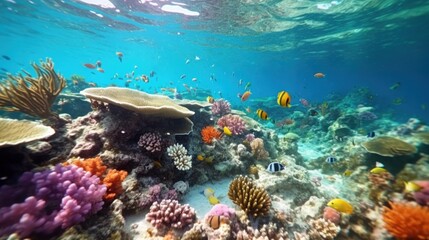 Fototapeta premium Colorful Underwater Coral Reef