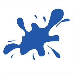 Paint blue pigment spray splash stain illustration spots