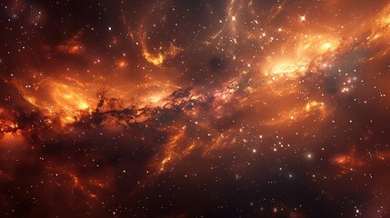 Fototapeta premium Cosmic Nebula with Glowing Stars.