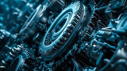 Heavy equipment gears working in a steel manufacturing facility