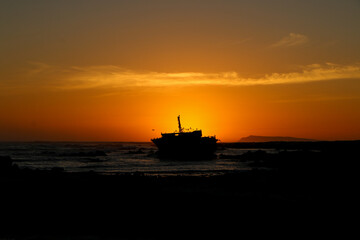ship in the sea
