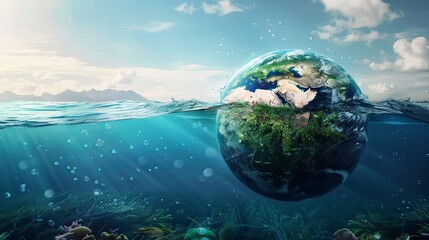 Fototapeta premium World Ozone Day: Protect the Ozone Layer and Save the Earth
