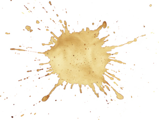 Coffee splatter spray, png stock photo file cut out and isolated on a transparent background