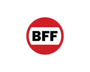 BFF logo design vector template. BFF logo design.