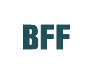BFF logo design vector template. BFF logo design.